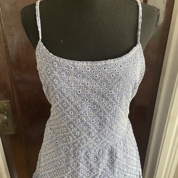 NWT Speechless Blue Eyelet Floral Sequins Spaghetti Strap Sundress Womens XL - Picture 3 of 7